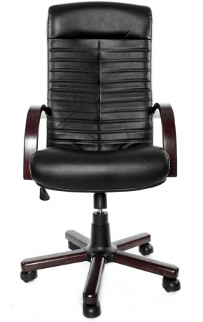 Офисное кресло руководителя Консул Экстра кожзам черный