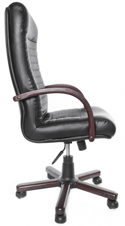 Офисное кресло руководителя Консул Экстра кожзам черный