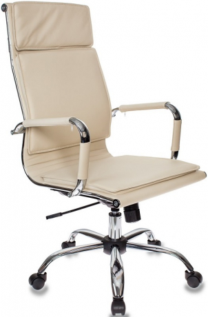 Кресло руководителя Бюрократ CH-993 слоновая кость экокожа