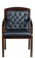 Стул офисный Граф Люкс (с утяжкой) экокожа черная