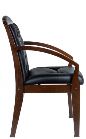 Стул офисный Граф Люкс (с утяжкой) экокожа черная