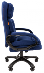 Офисное кресло руководителя Chairman 442 ткань велюр синий
