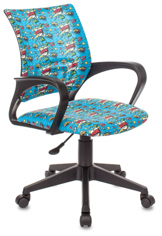 Детское компьютерное кресло Бюрократ BUROKIDS 1 голубой бум