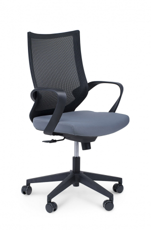 Офисное кресло Norden Спэйс LB черная сетка/серая ткань