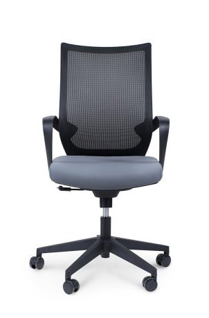 Офисное кресло Norden Спэйс LB черная сетка/серая ткань