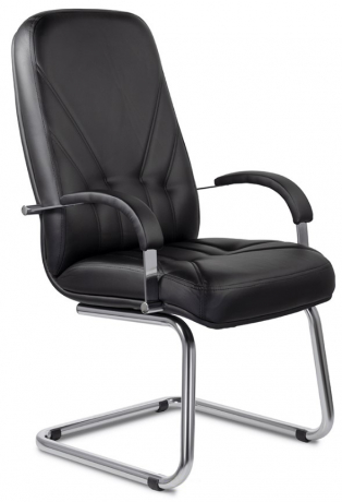 Конференц-кресло UTFC Комо Н/п хром экокожа черная
