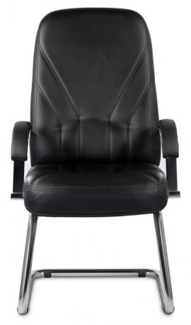 Конференц-кресло UTFC Комо Н/п хром экокожа черная