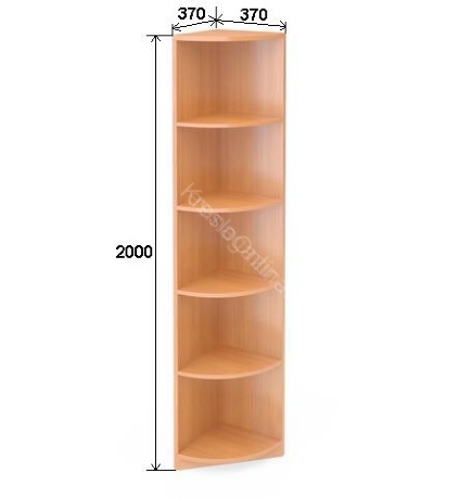 Стеллаж офисный угловой Арго А-326 (37*37*200)