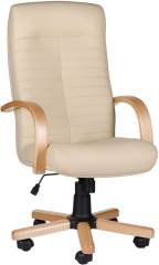 Офисное кресло руководителя Консул Экстра кожа бежевая
