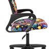 Детское компьютерное кресло Chairman Kids 103 LT Black с рисунком нло