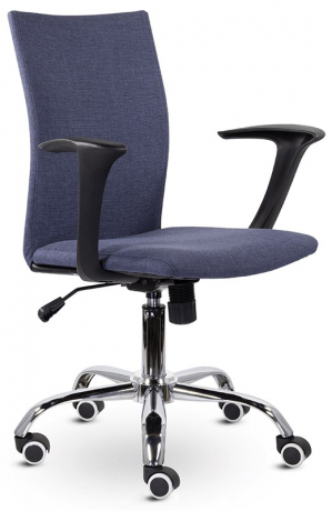 Компьютерное кресло UTFC Бэрри М-902 TG хром ткань синий