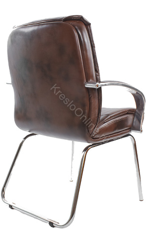 Конференц-кресло Шеф хром низкая спинка - стильный акцент и комфорт вашего рабочего пространства