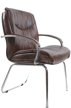 Конференц-кресло Шеф хром низкая спинка - стильный акцент и комфорт вашего рабочего пространства