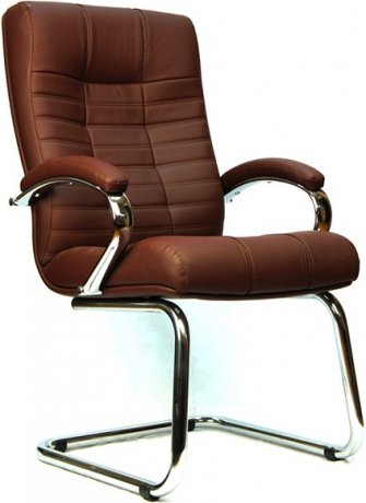 Офисное конференц-кресло Everprof Atlant CF экокожа коричневая