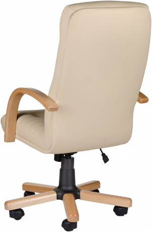 Офисное кресло руководителя Консул Экстра экокожа бежевая
