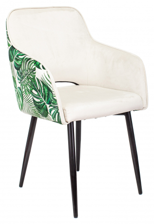 Стул офисный Бюрократ CH-380F молочный джунгли