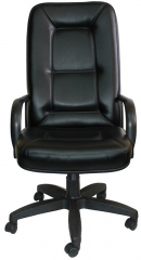 Кресло офисное Пилот Стандарт кожа черная