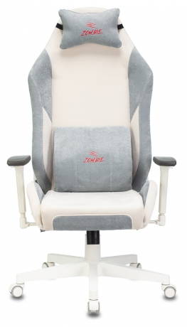 Кресло компьютерное игровое Zombie EPIC PRO Fabric белый/серо-голубой ткань