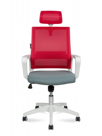 Офисное кресло Norden Бит белый пластик/красная сетка