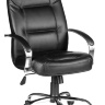 Офисное Кресло Ника Хром Кожа Черная N-8500