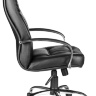 Офисное Кресло Ника Хром Кожа Черная N-8500