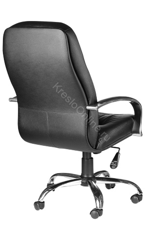 Офисное Кресло Ника Хром Кожа Черная N-8500