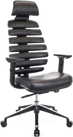 Ортопедическое компьютерное кресло Everprof Ergo Black кожа черная
