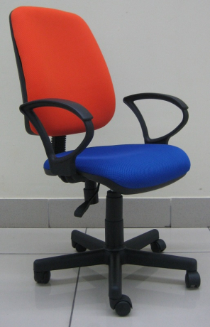 Компьютерное кресло Флеш FreeStyle Гамма ткань-сетка оранжевая/синяя