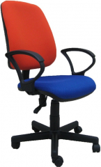 Компьютерное кресло Флеш FreeStyle Гамма ткань-сетка оранжевая/синяя