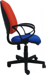 Компьютерное кресло Флеш FreeStyle Гамма ткань-сетка оранжевая/синяя