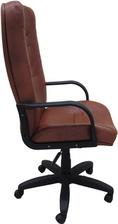 Кресло офисное Министр Стандарт экокожа коричневая