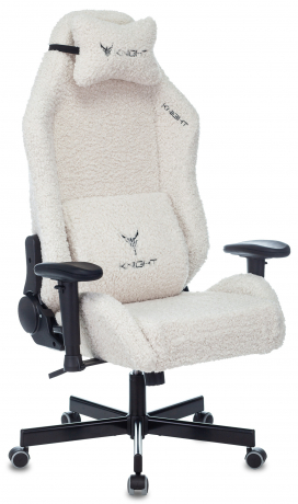 Кресло игровое Knight T1 молочный экомех