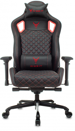 Кресло игровое Knight TITAN черный/красный ромбик