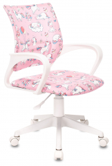 Детское компьютерное кресло Бюрократ BUROKIDS 1 W розовый единороги