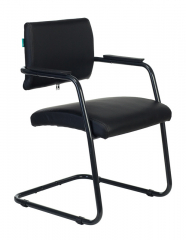 Офисное конференц-кресло Бюрократ CH-271N-V черный Leather Black экокожа