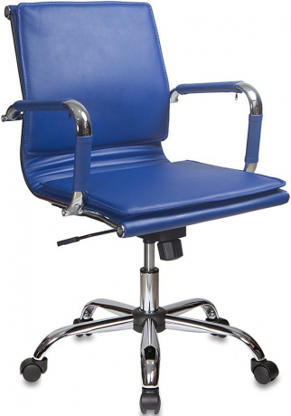 Кресло руководителя Бюрократ Ch-993-Low синий экокожа