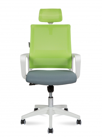 Офисное кресло Norden Бит белый пластик/зеленая сетка