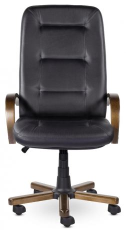 Кресло руководителя UTFC Идра В дерево кожа черная