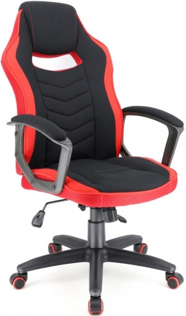 Кресло компьютерное игровое Everprof Stels T ткань черная/красная