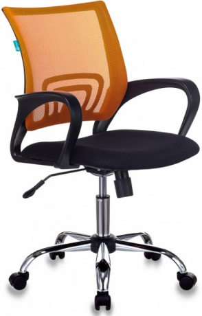 Компьютерное кресло Бюрократ CH-695NSL оранжевый/черный сетка/ткань
