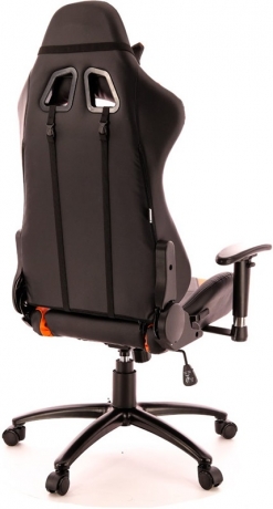 Кресло компьютерное игровое Everprof Lotus S2 экокожа черная/оранжевая