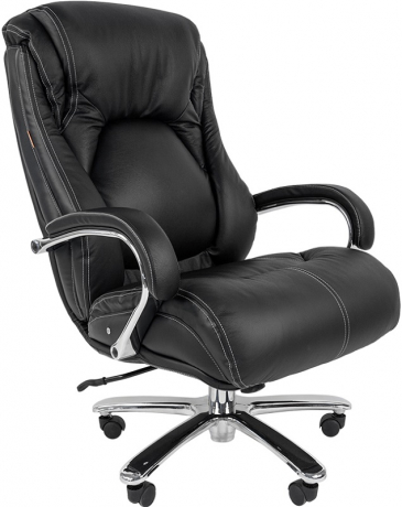 Офисное кресло руководителя Chairman 402 кожа черный
