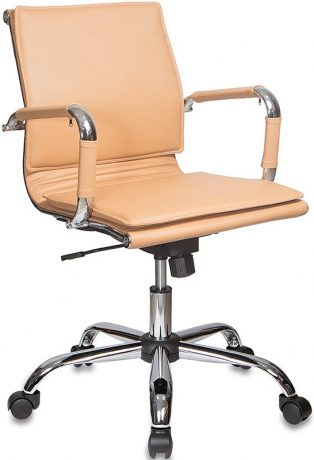 Кресло руководителя Бюрократ Ch-993-Low светло-коричневый экокожа