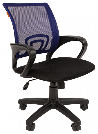 Компьютерное кресло Chairman 696 black синяя сетка