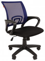 Компьютерное кресло Chairman 696 black синяя сетка