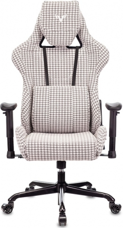 Кресло компьютерное игровое Zombie VIKING LOFT серый Morris-1 гусин.лапка ткань