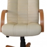 Офисное кресло руководителя Атлант Экстра кожа бежевая