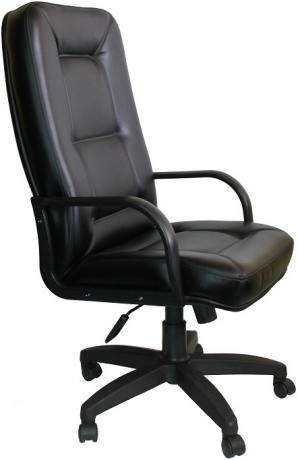 Кресло офисное Пилот Стандарт кожзам черный