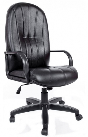 Кресло офисное Вега Стандарт кожа черная