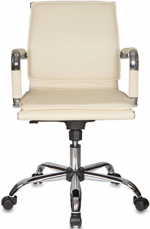 Кресло руководителя Бюрократ Ch-993-Low слоновая кость экокожа